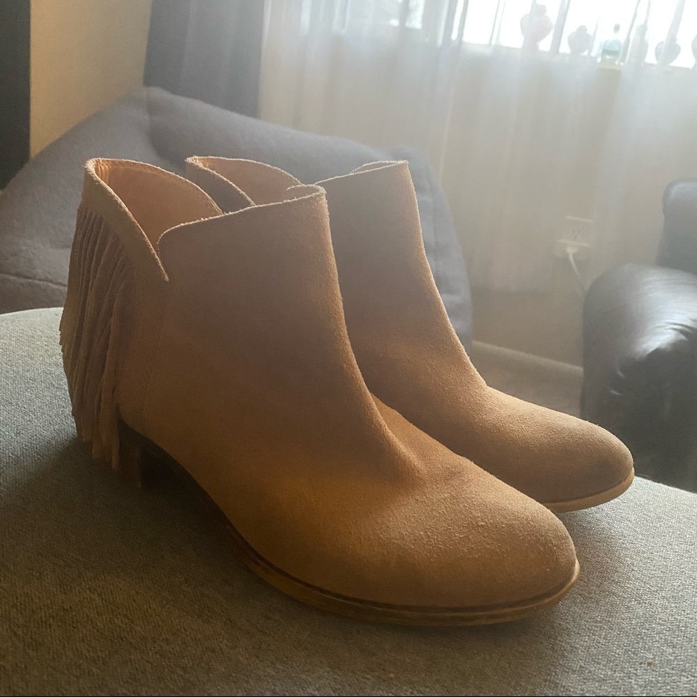Lucky Brand Ankle Fringe Boots